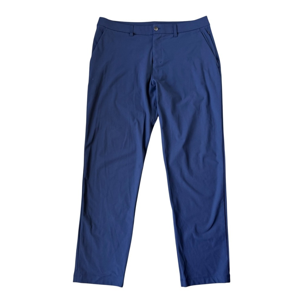 Lululemon Men's Commission‎ Classic Fit Pants 36x32 Navy Blue Warpstreme Golf